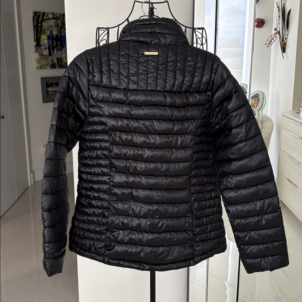 NWT Jason Wu Black Puffer Jacket with Floral Interior - Picture 5 of 11